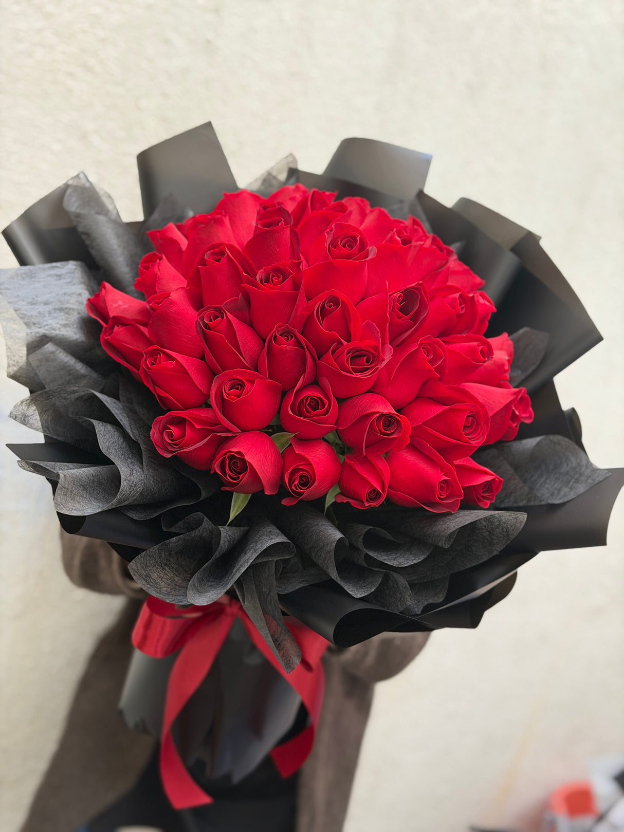 50 Red Roses • Magnificent Handcrafted Bouquet