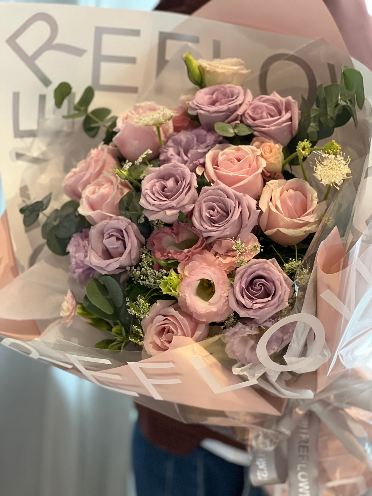 Pink & Purple Rose with Eustoma • Enchanting Bouquet