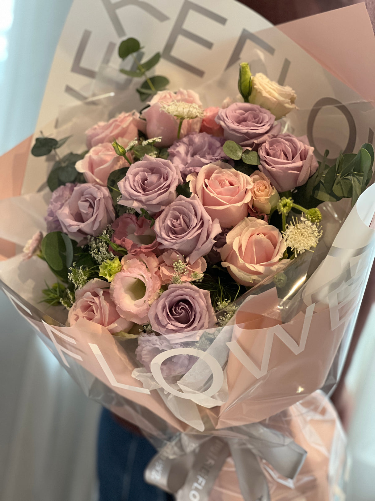 Pink & Purple Rose with Eustoma • Enchanting Bouquet